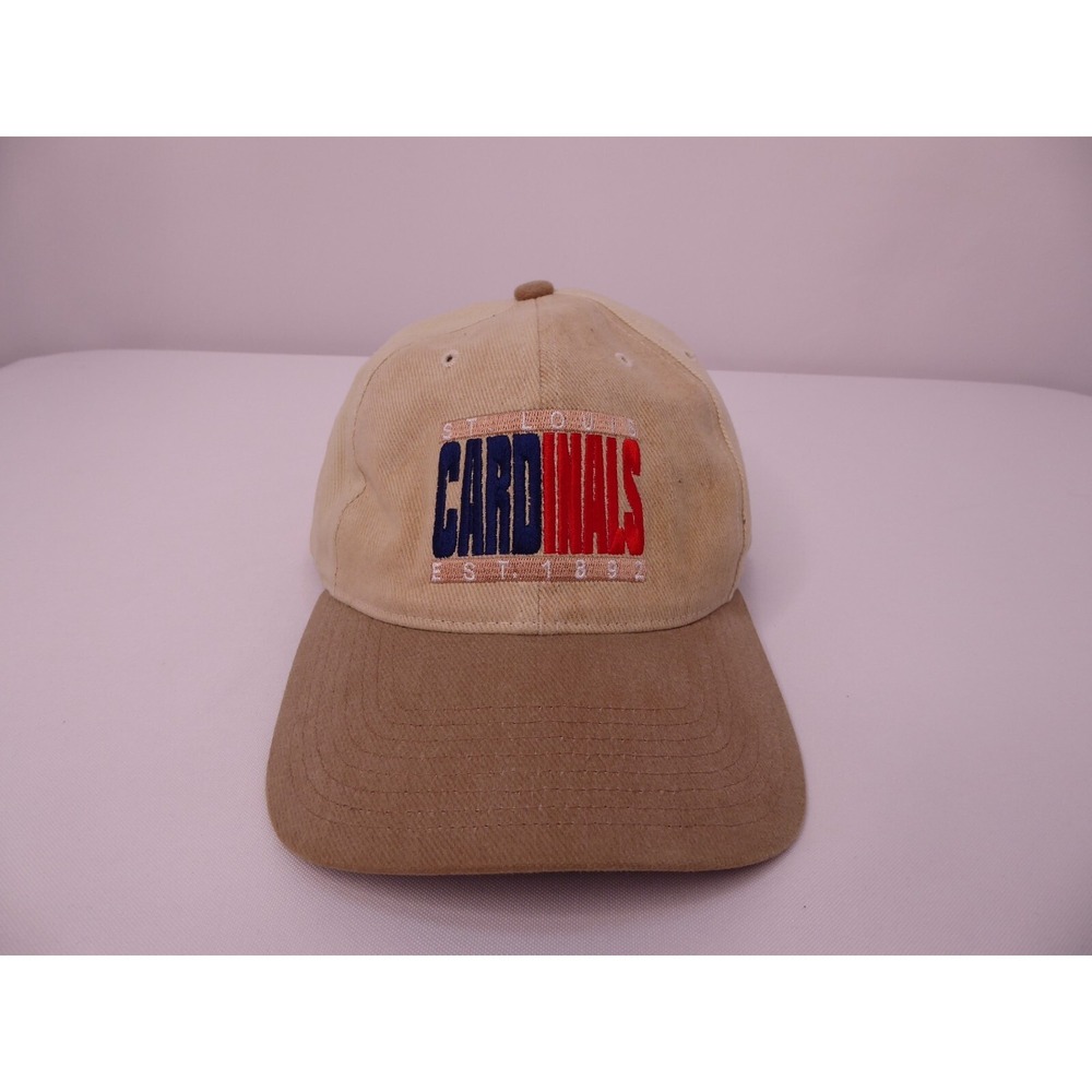 MLB St. Louis Cardinals Genuine Merchandise Beige Tan Brown Baseball Cap Hat Adj